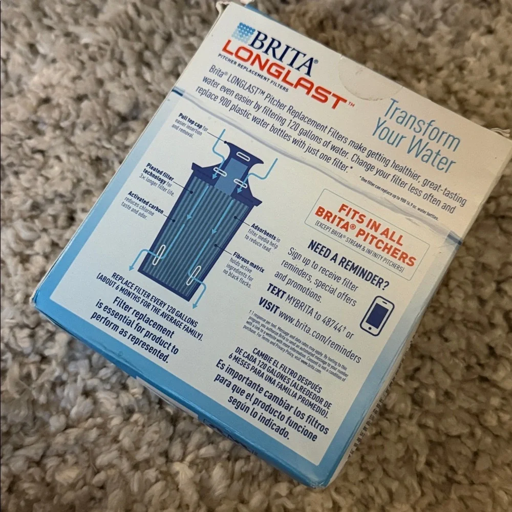 New Brita Long Lasts Pitcher Filter Set